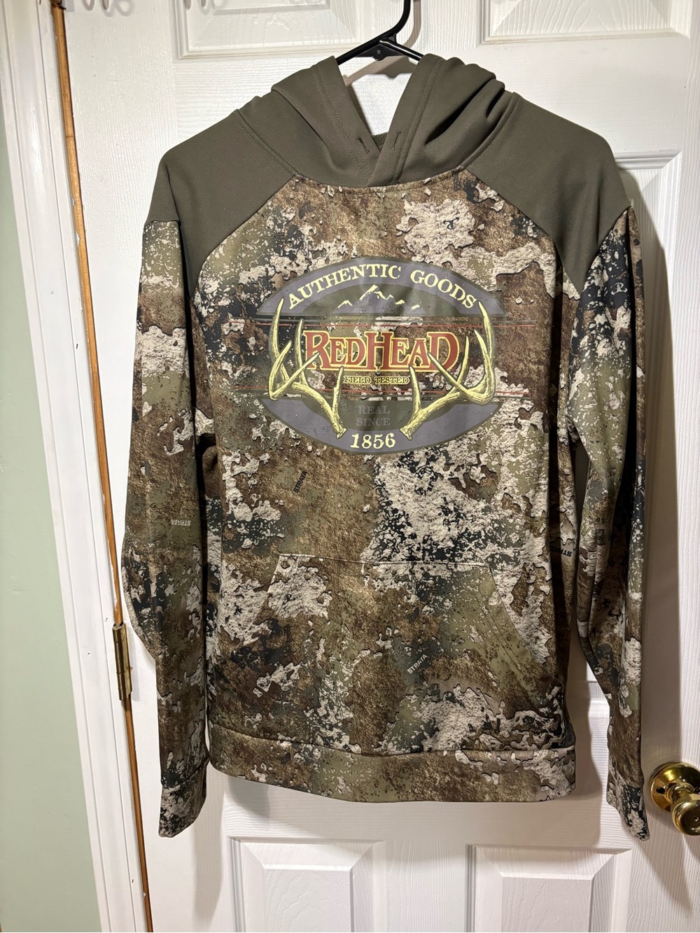 RedHead Cream Label Hoodie with Red Duck Logo